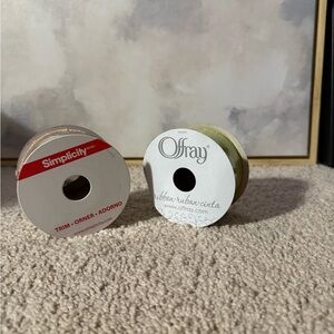 Simplicity and Offray Ribbon Set - Red and Green